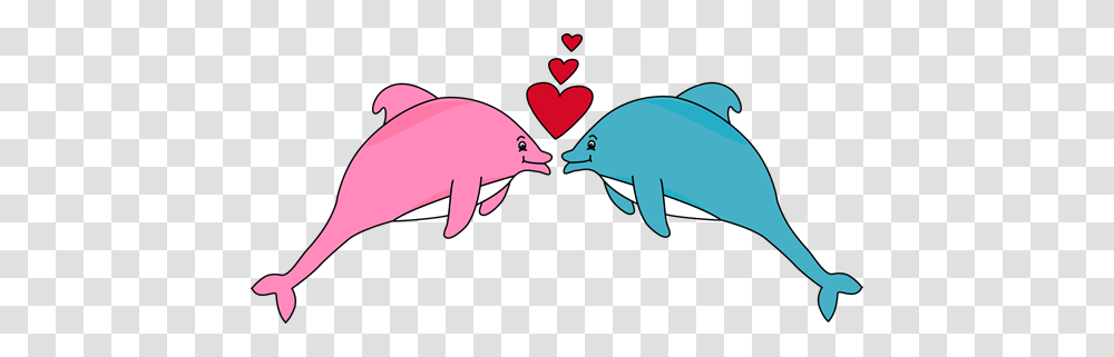Valentines Clipart, Sea Life, Animal, Dolphin, Mammal Transparent Png