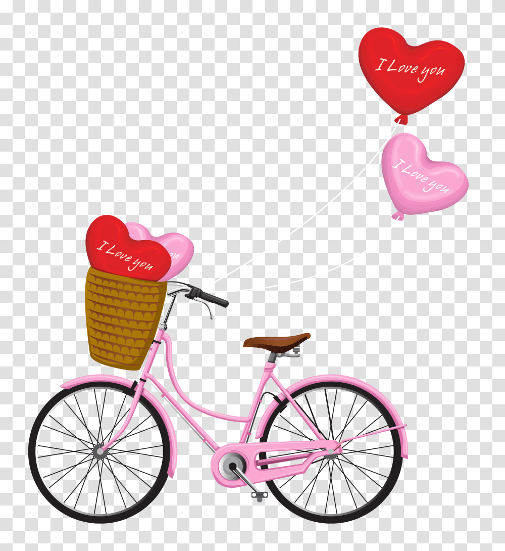 Valentines Day Bicycle Clipart, Vehicle, Transportation, Bike Transparent Png