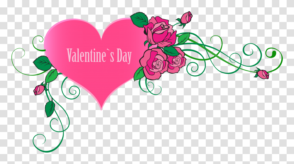 Valentines Day Clipart Valentine Rose Heart, Floral Design, Pattern, Gown Transparent Png