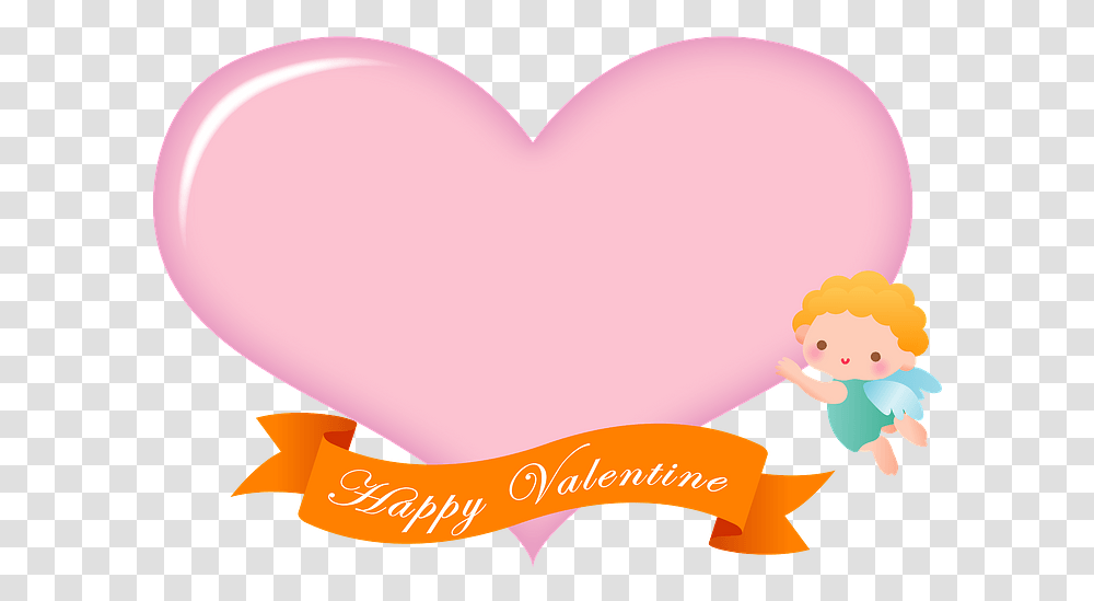 Valentines Day Cupid And Heart Clipart Fictional Character, Balloon, Cushion, Pillow Transparent Png