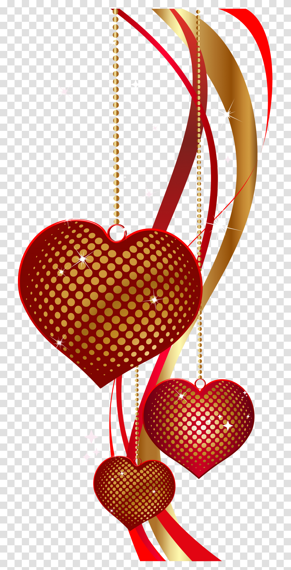 Valentines Day Decorative Hearts Clip Art Gallery, Ornament Transparent Png