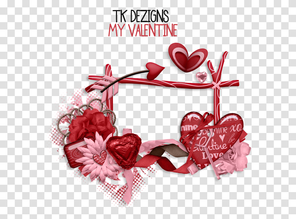 Valentines Day Frame, Heart Transparent Png
