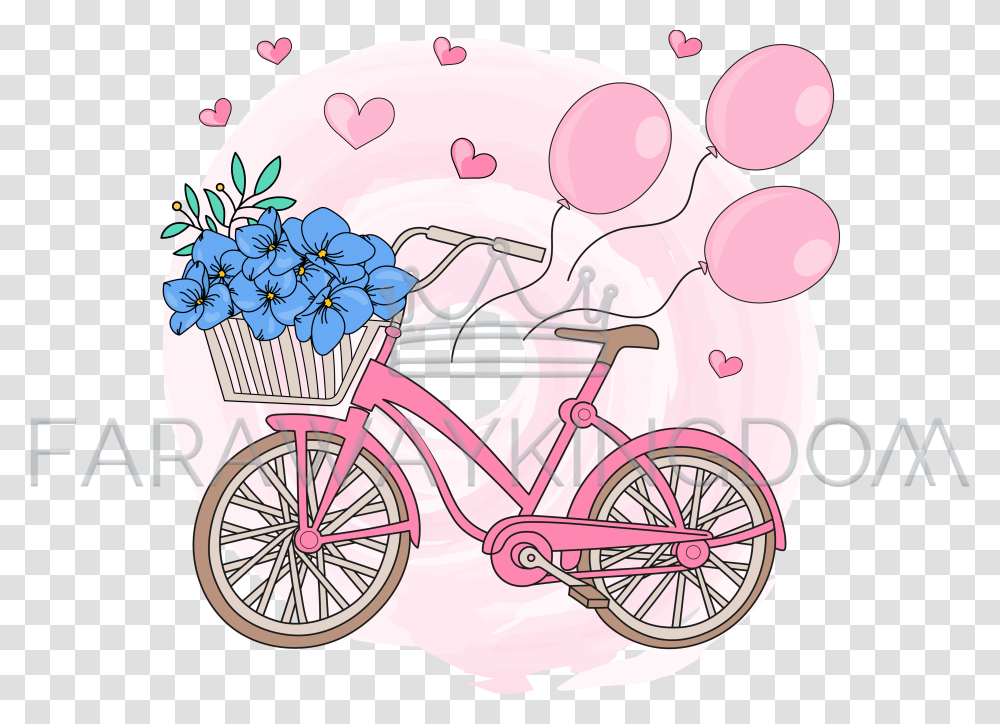 Valentines Day Frame Vector Graphics, Bicycle, Vehicle, Transportation, Bike Transparent Png