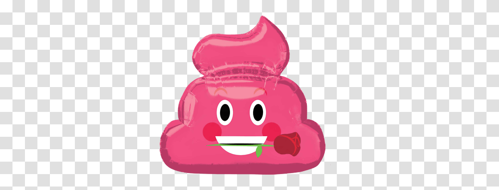 Valentines Day Fun Pink Rose Emoji Poo Valentine Poop Emoji, Birthday Cake, Dessert, Food, Helmet Transparent Png