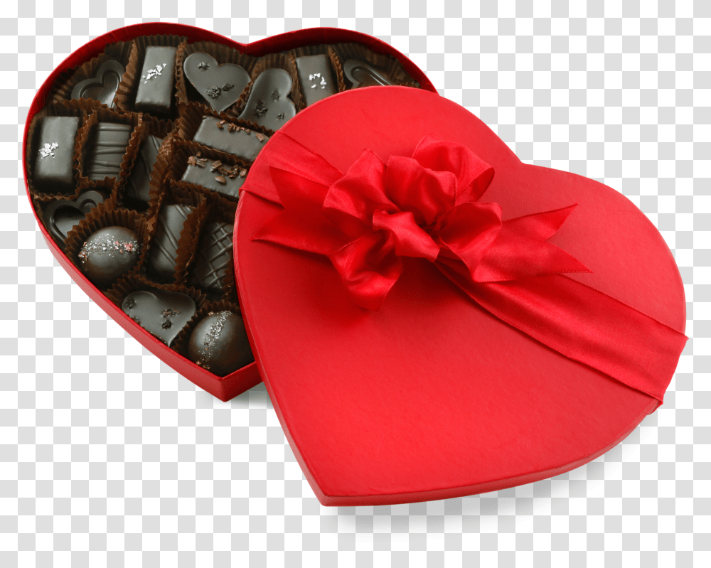 Valentines Day Gift Heart Box Of Chocolates Transparent Png