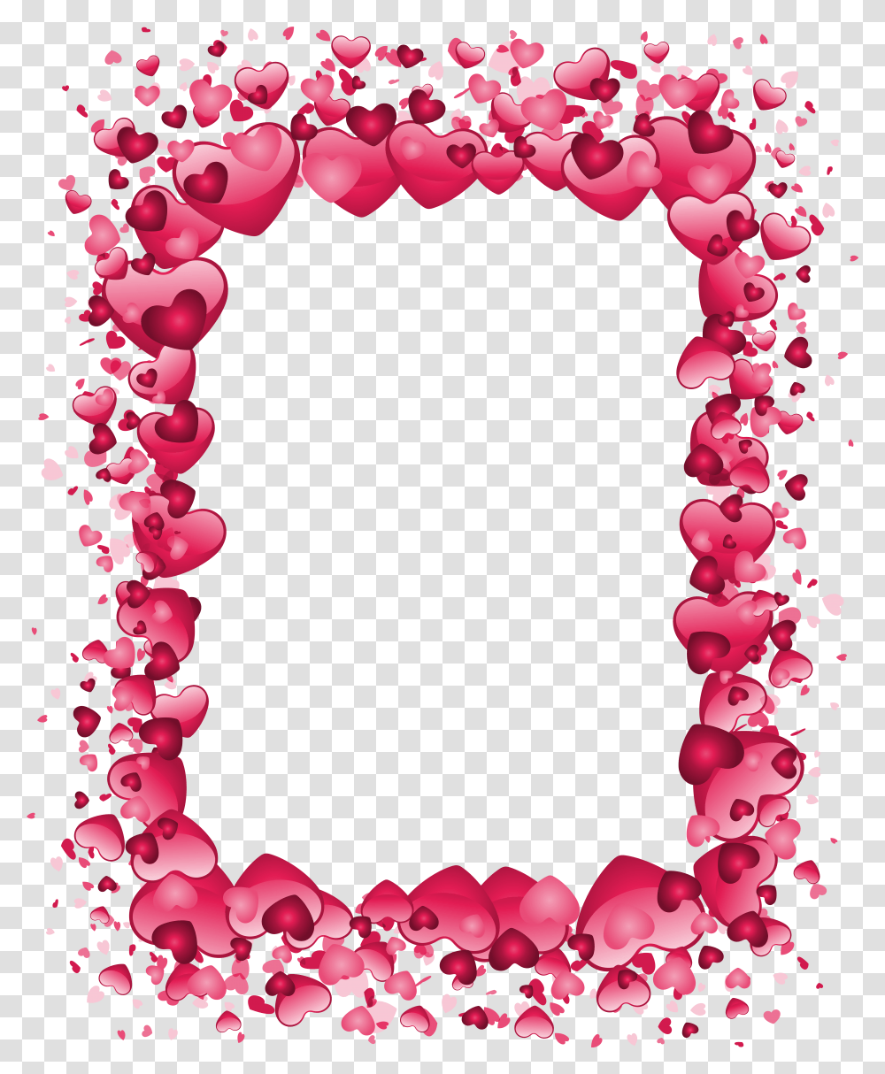 Valentines Day Heart Border Clip Art Transparent Png