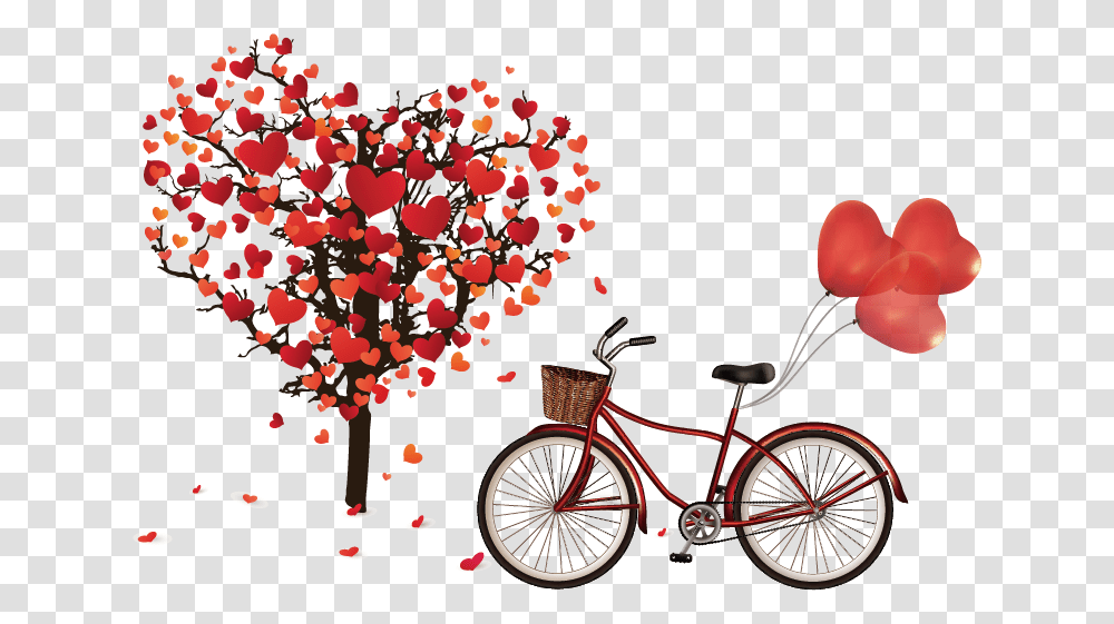 Valentines Day Heart Illustration Happy Valentine's Day For Son, Wheel, Machine, Bicycle, Vehicle Transparent Png