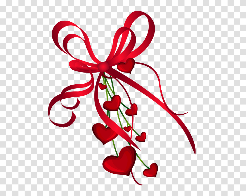 Valentines Day Hearts Decor With Red Bow Gallery, Plant, Petal, Flower, Blossom Transparent Png