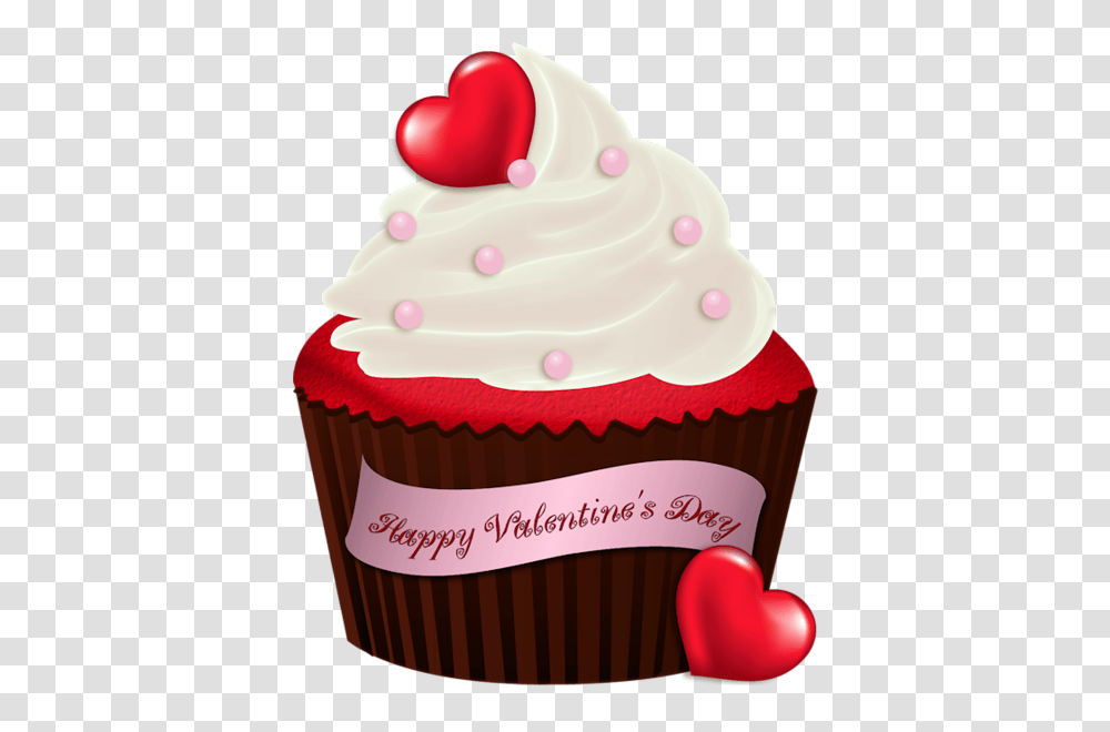 Valentines Day, Holiday, Cupcake, Cream, Dessert Transparent Png