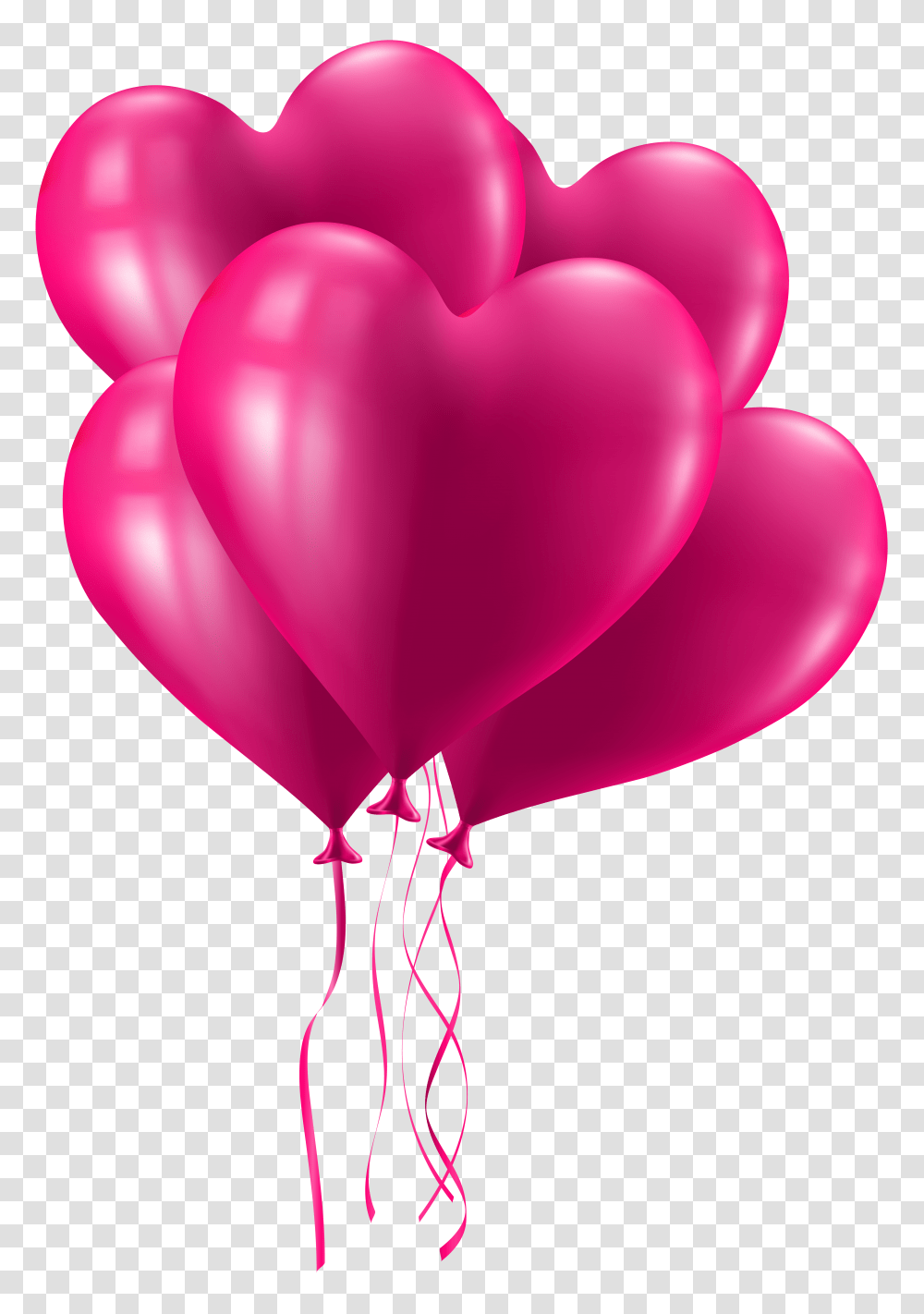 Valentines Day Pink Heart Balloons Clip Art Gallery Transparent Png