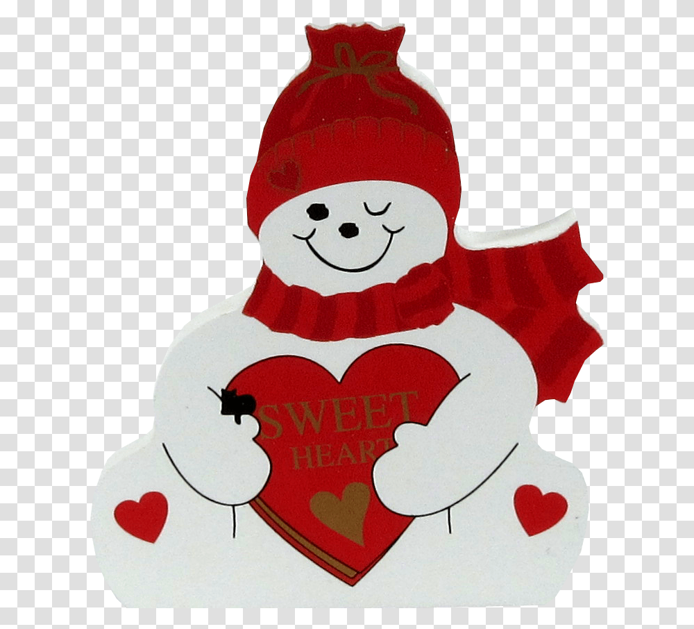 Valentines Day Snowman, Winter, Outdoors, Nature, Food Transparent Png