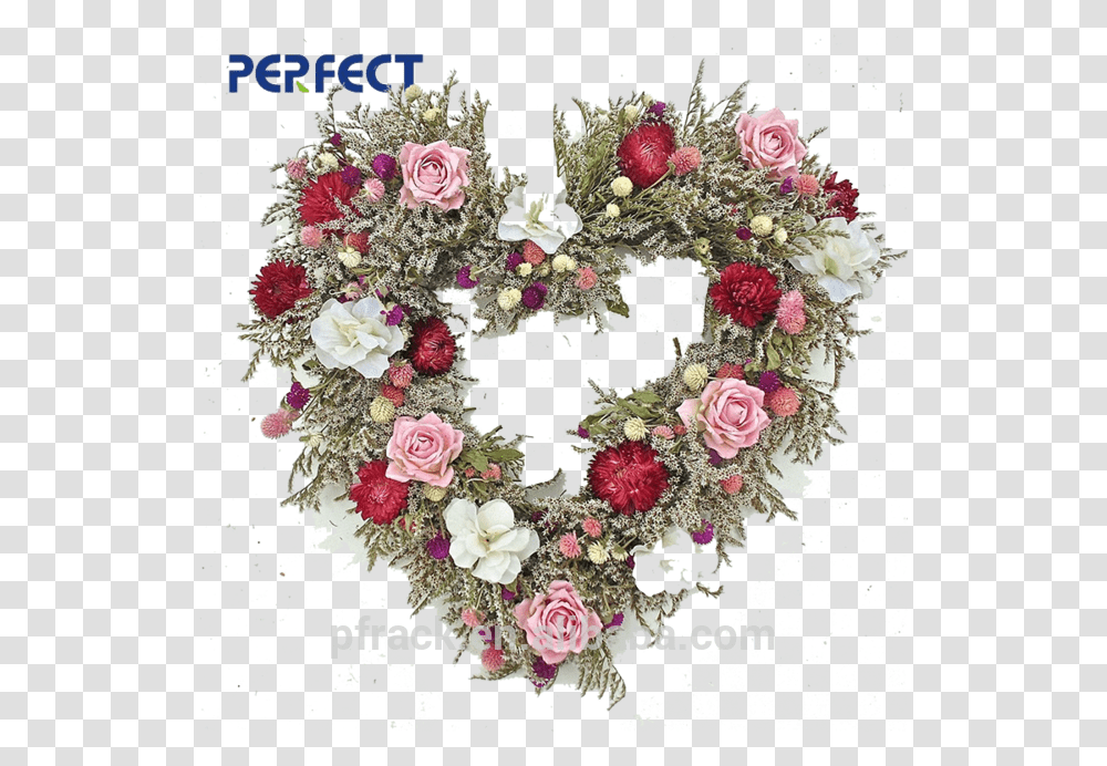 Valentines Day Wreath, Rose, Flower, Plant, Blossom Transparent Png