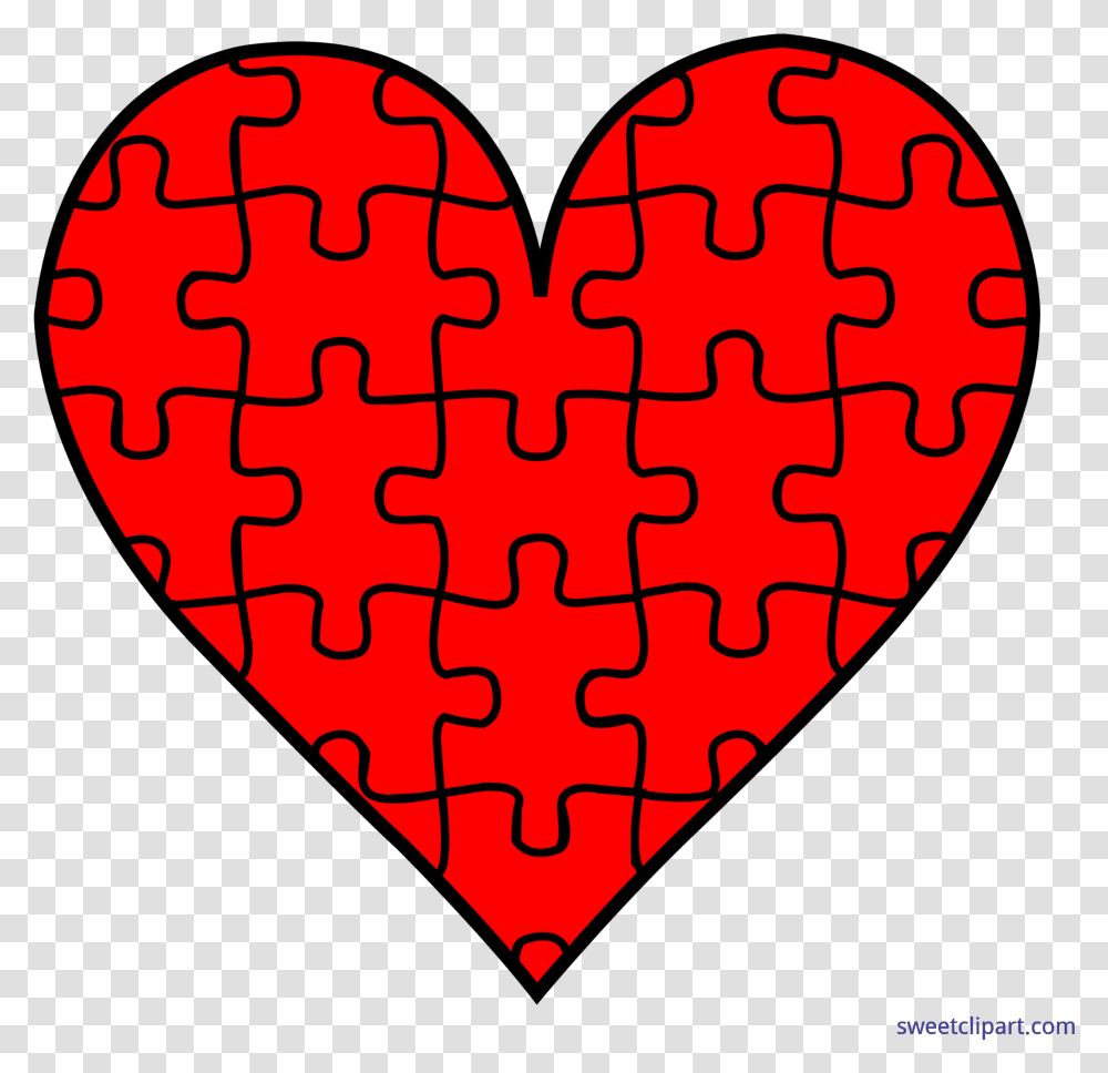 Valentines Symbols Puzzle Heart Clip Art Heart With Puzzle Pieces, Pillow, Cushion, Plectrum Transparent Png