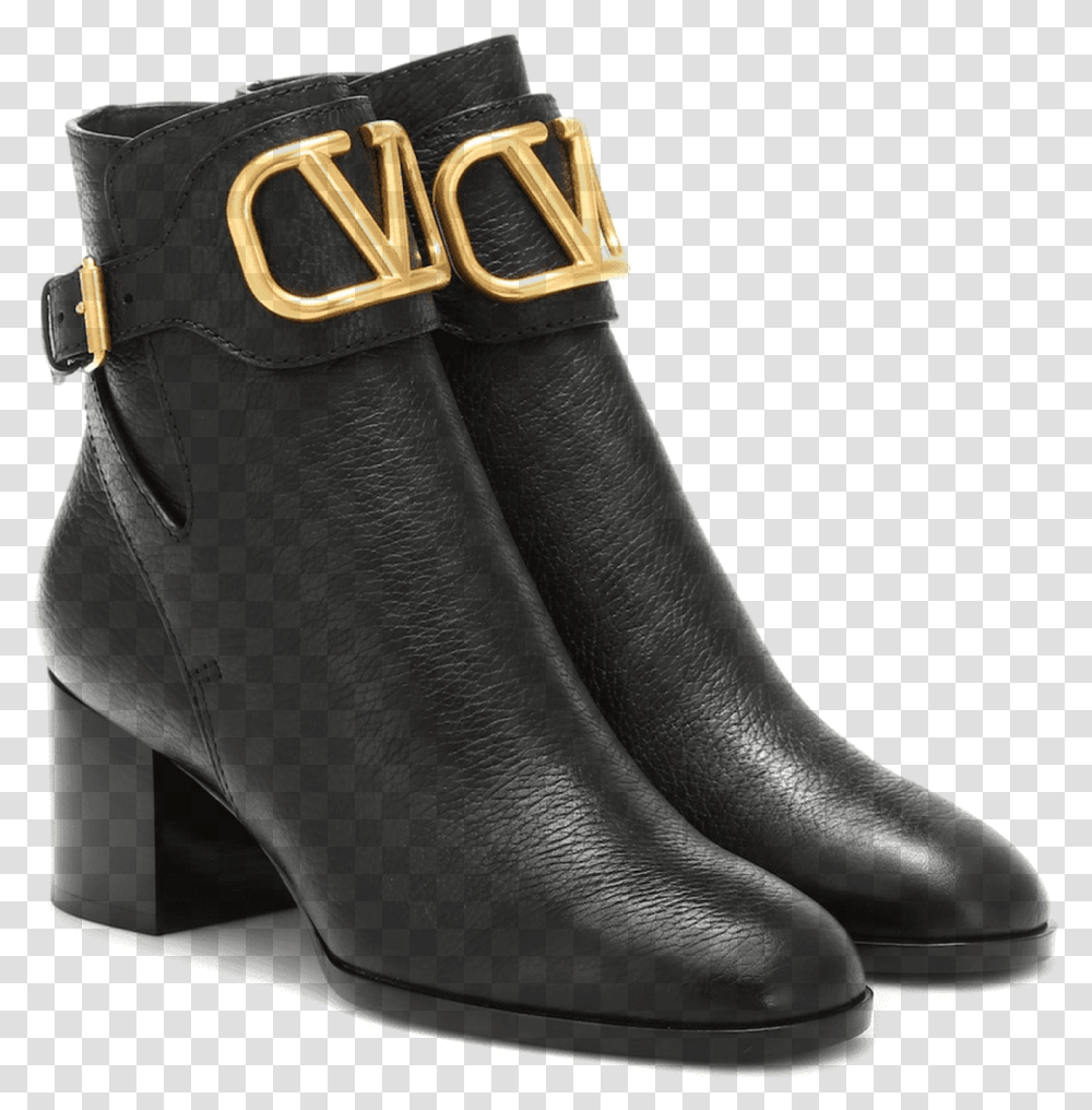 Valentino Garavani Vlogo Grainy Leather Ankle Boot Valentino Vlogo Ankle Boots, Apparel, Footwear, Shoe Transparent Png