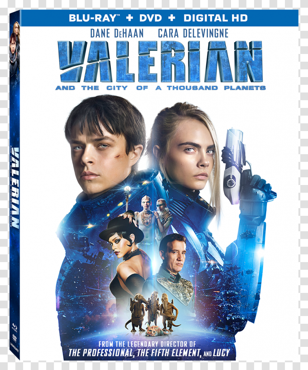 Valerian And The City Of A Thousand Planets Bluray, Person, Human, Disk, Poster Transparent Png