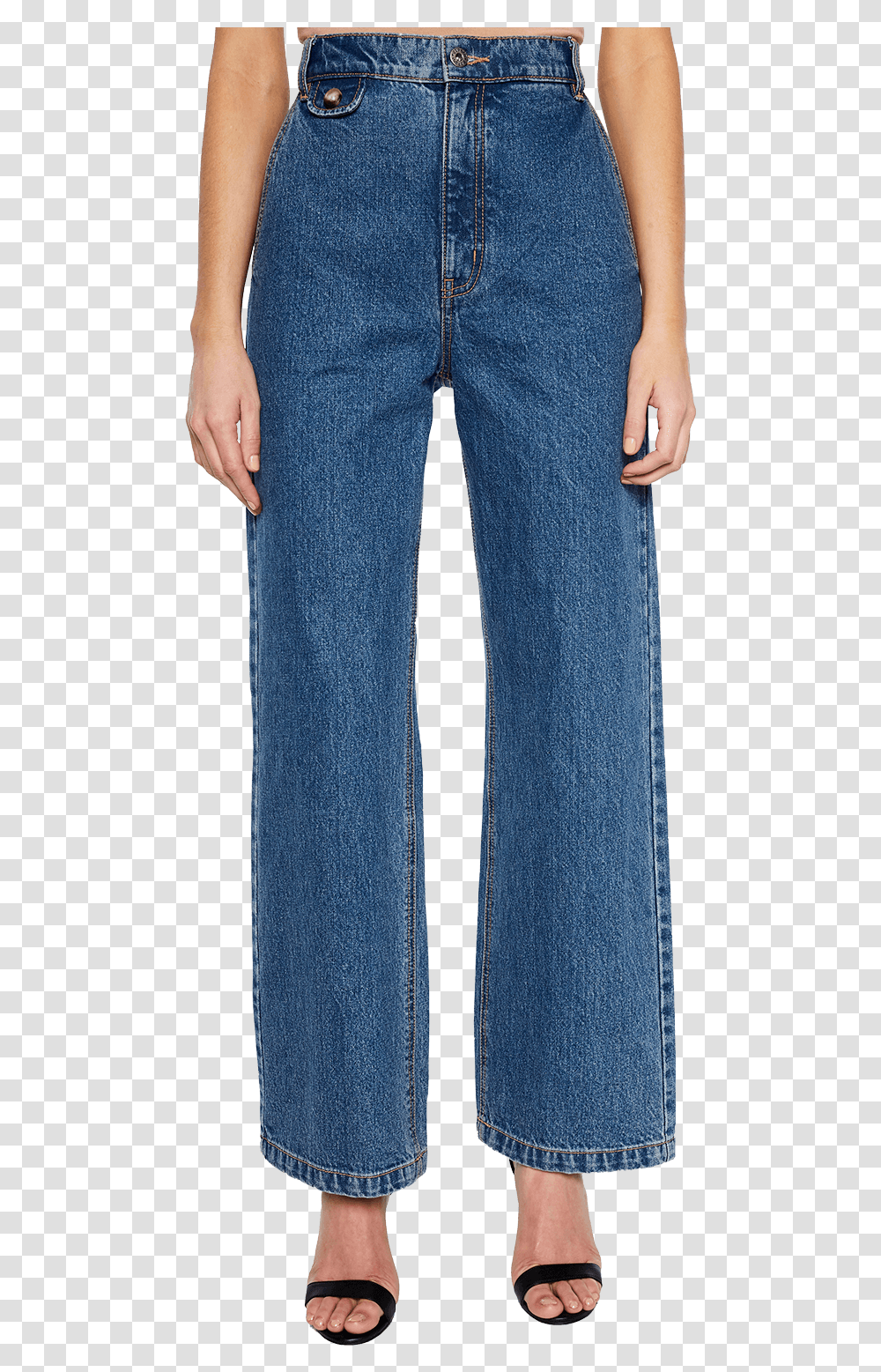 Valery Denim Pant In Colour Citadel 7 For All Mankind Paperbag Cropped Alexa, Pants, Apparel, Jeans Transparent Png