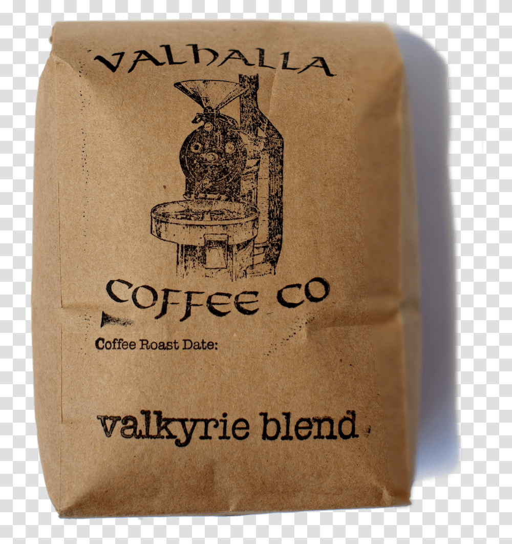 Valhalla Coffee Co Bottle, Book, Label, Sack Transparent Png