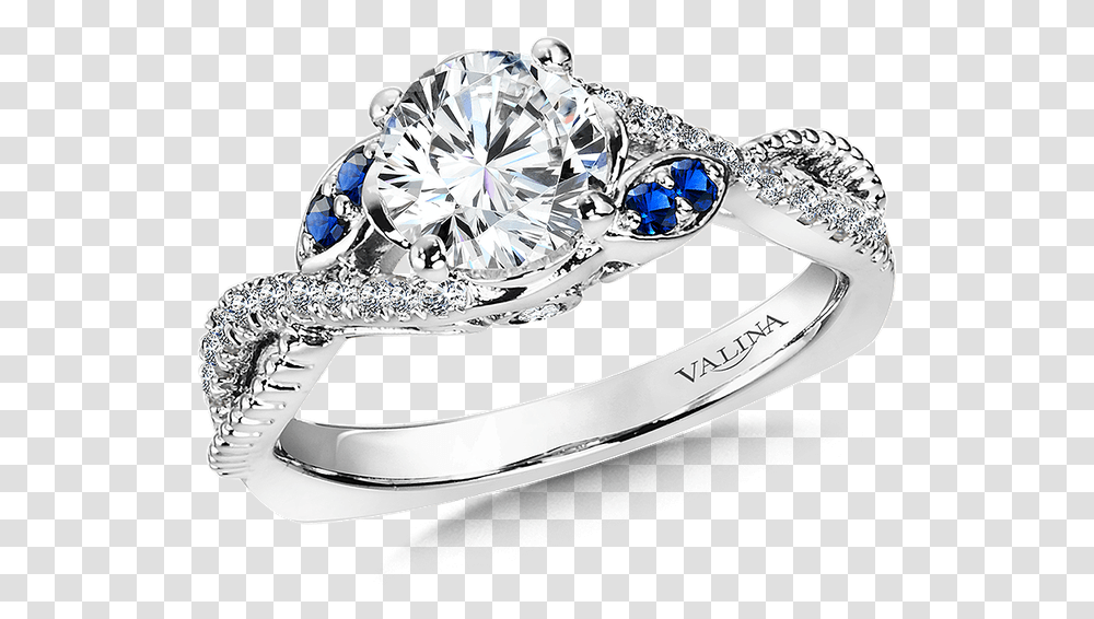 Valina Diamond And Blue Sapphire Engagement Ring Mounting Pre Engagement Ring, Accessories, Accessory, Jewelry, Gemstone Transparent Png