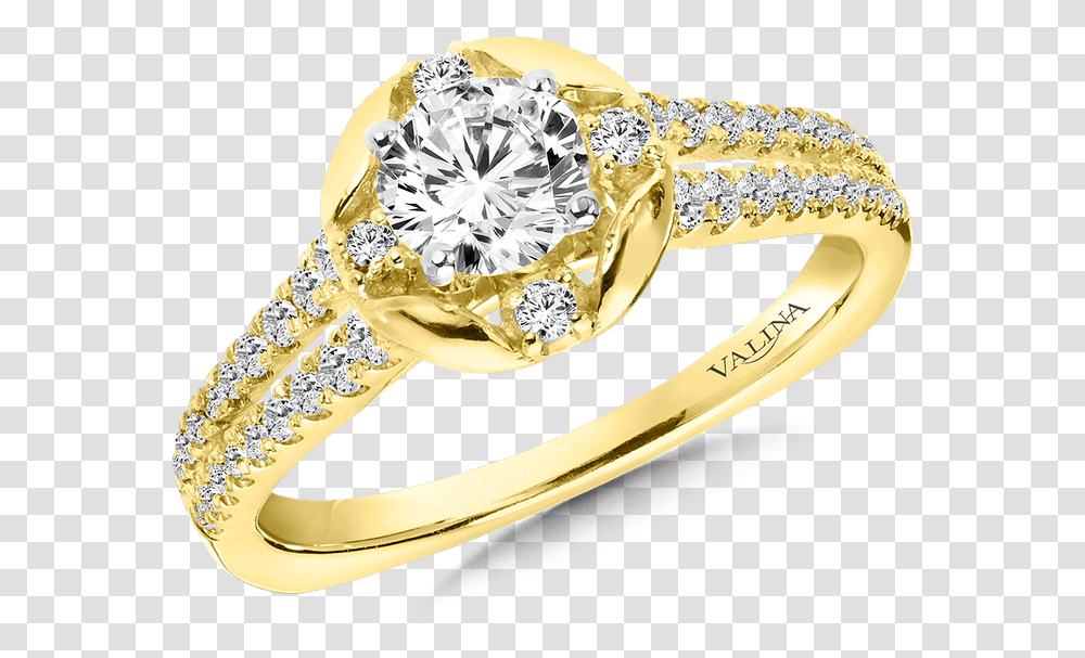 Valina Diamond Engagement Ring Mounting In 14k Yellow Engagement Ring, Jewelry, Accessories, Accessory, Gold Transparent Png