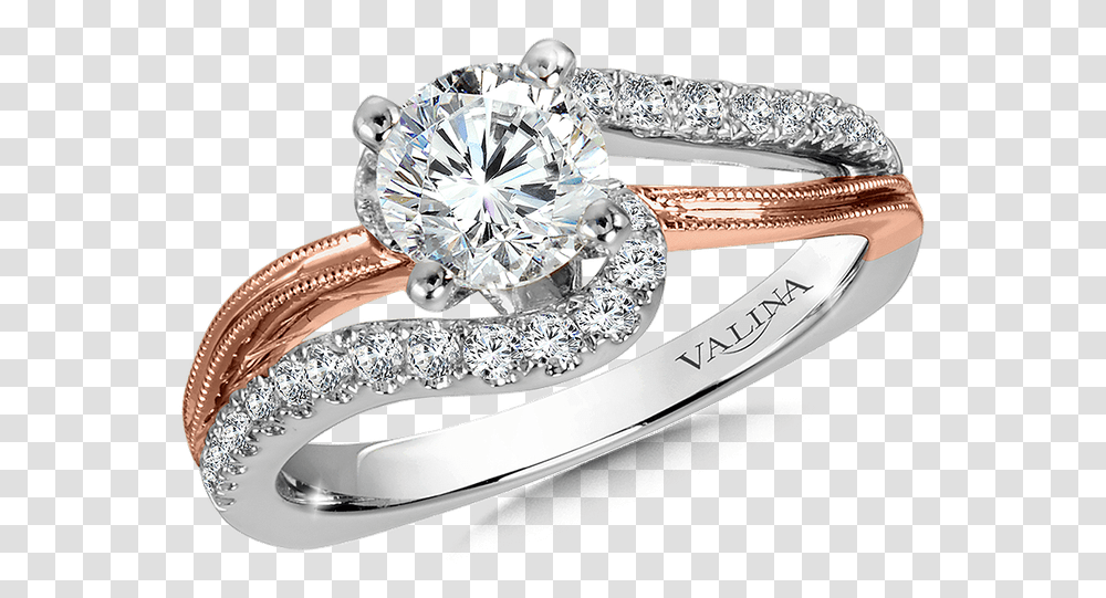 Valina Diamond Split Shank Engagement Ring Mounting Pink Gold Engagement Rings, Accessories, Accessory, Jewelry, Gemstone Transparent Png