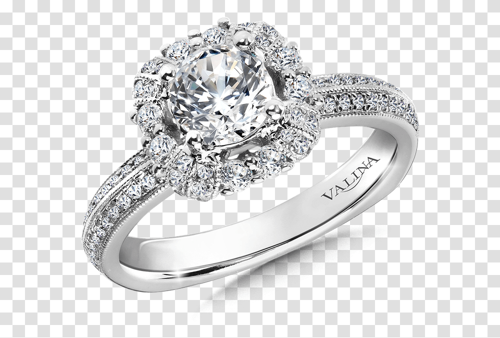 Valina Halo Engagement Ring Mounting In 14k White Gold Engagement Ring Background, Accessories, Accessory, Jewelry, Diamond Transparent Png