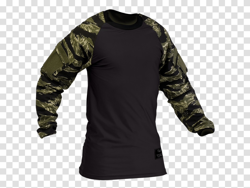 Valken V Tac Zulu Combat Shirt Tiger Stripe Download, Sleeve, Long Sleeve, Person Transparent Png