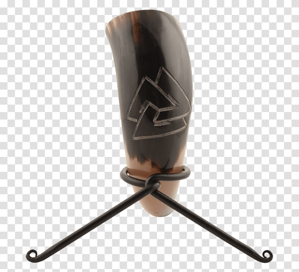 Valknut Drinking Horn With Stand Sword, Glass, Weapon, Weaponry, Table Transparent Png