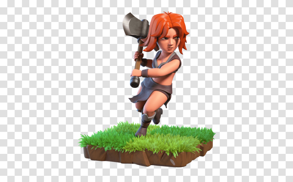 Valkyrie Clash Of Clans Wiki Fandom Powered, Person, Human, Figurine, Duel Transparent Png
