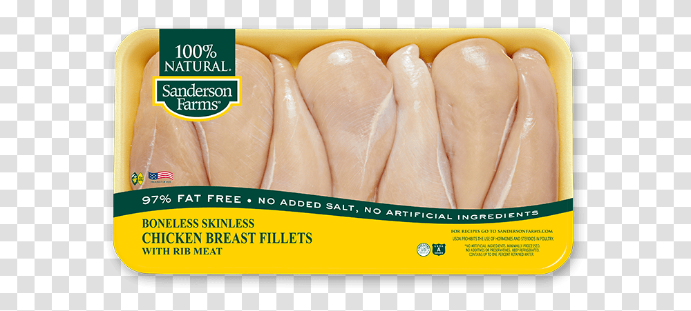Value Pack Boneless Skinless Breast Fillets With Rib 1.5 Lbs Chicken, Heel, Hot Dog, Food Transparent Png