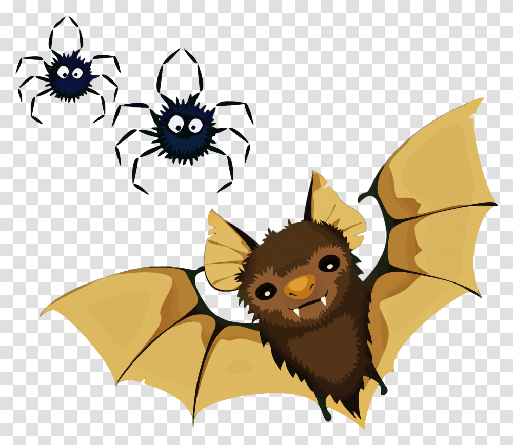 Vampire Bat And Spiders Clip Arts Little Brown Bat Clipart, Mammal, Animal, Wildlife, Cat Transparent Png
