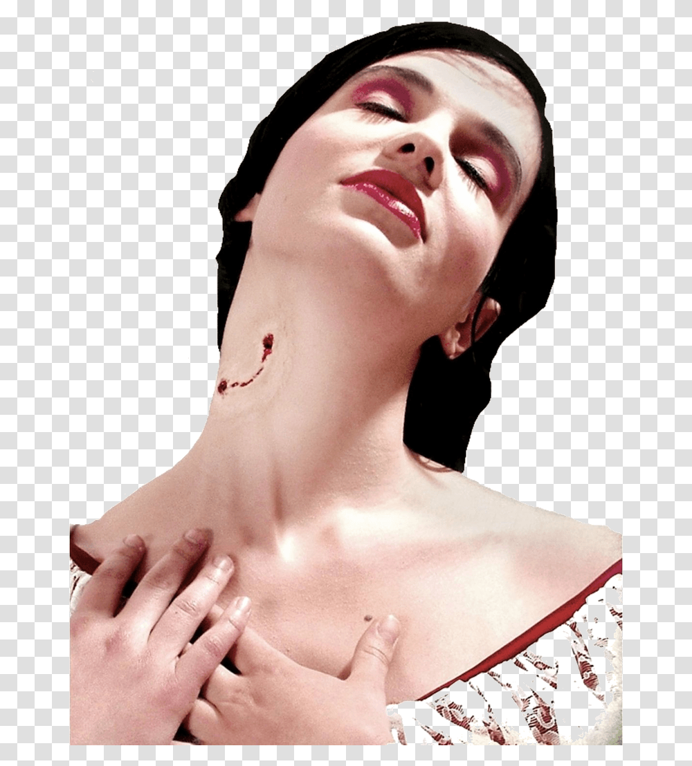 Vampire Bite Wound, Neck, Person, Lipstick, Skin Transparent Png