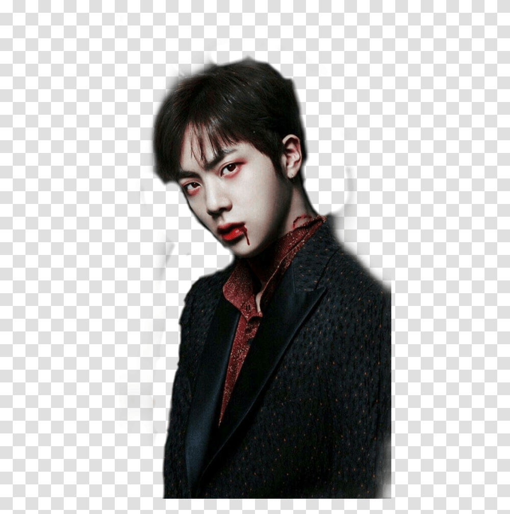 Vampire Bts Kpop Jin Jin Vampire, Person, Tie, Accessories Transparent Png
