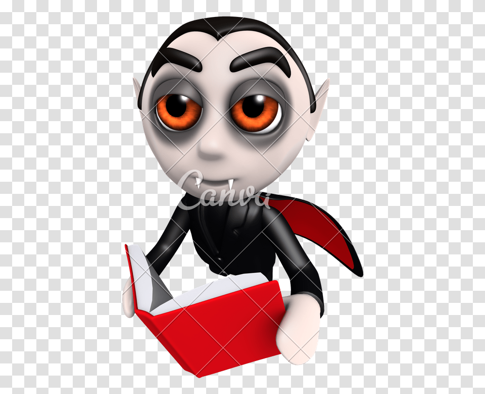 Vampire Cartoon Pictures Dracula Reading A Book Clipart, Toy, Helmet, Apparel Transparent Png