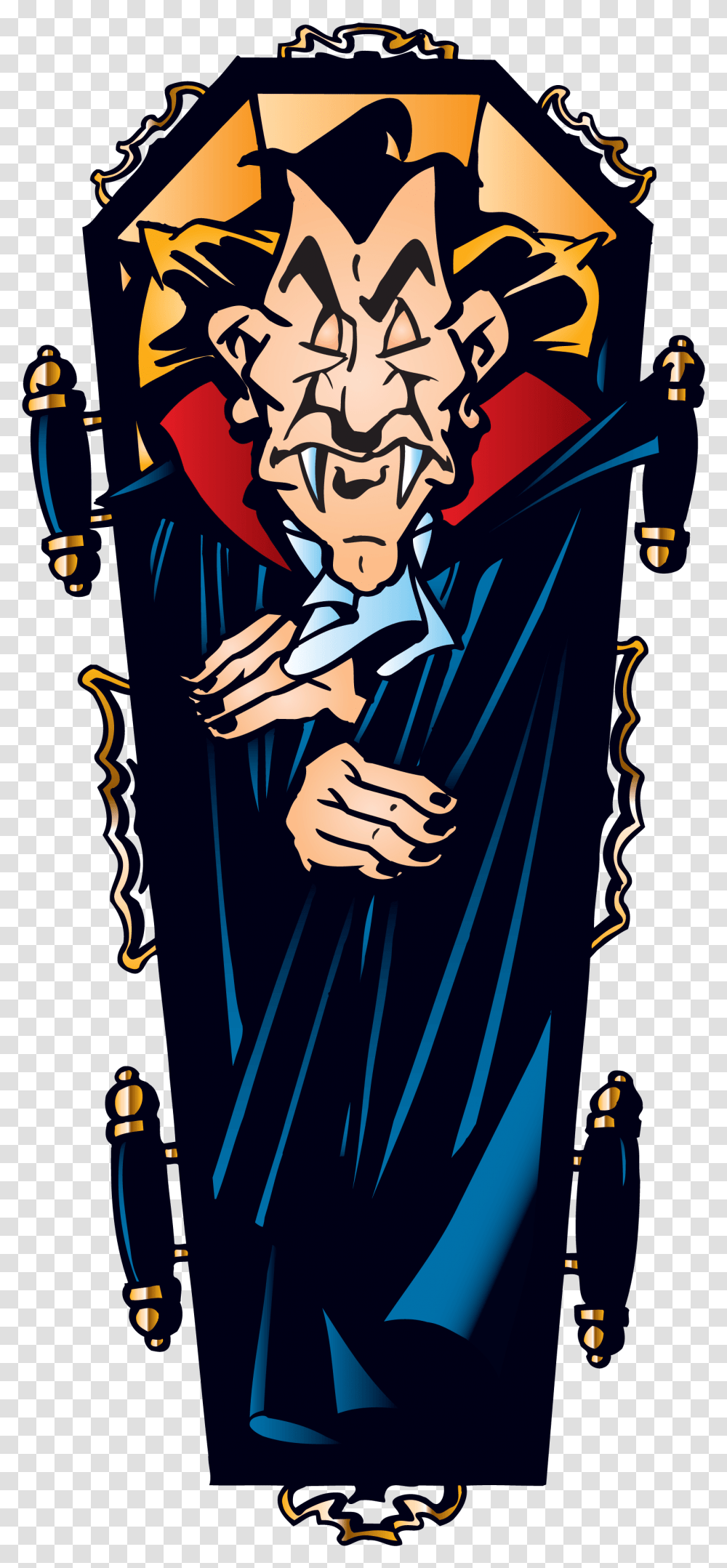 Vampire Clipart Halloween Dracula In Coffin, Performer, Magician, Poster, Advertisement Transparent Png