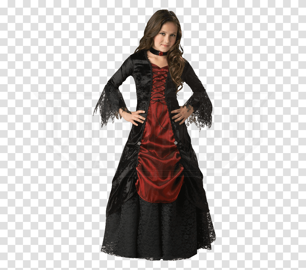 Vampire Costume For Teenage Girls, Dress, Female, Person Transparent Png