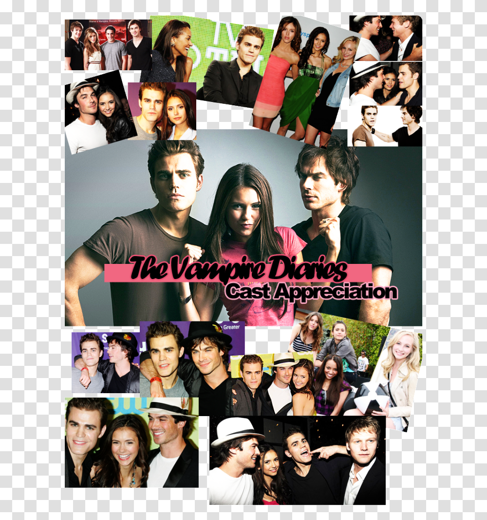 Vampire Diaries, Collage, Poster, Advertisement, Person Transparent Png
