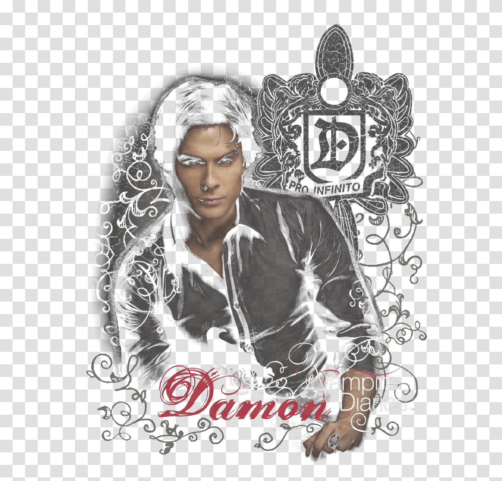Vampire Diaries Damon Youth Hoodie Poster, Person, Advertisement, Flyer, Paper Transparent Png