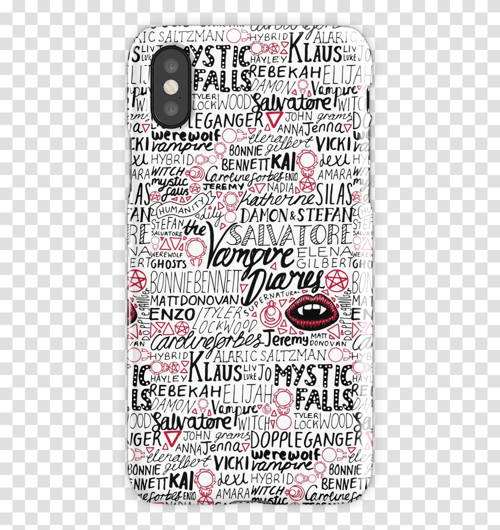 Vampire Diaries Iphone X Cases, Word, Alphabet, Poster Transparent Png