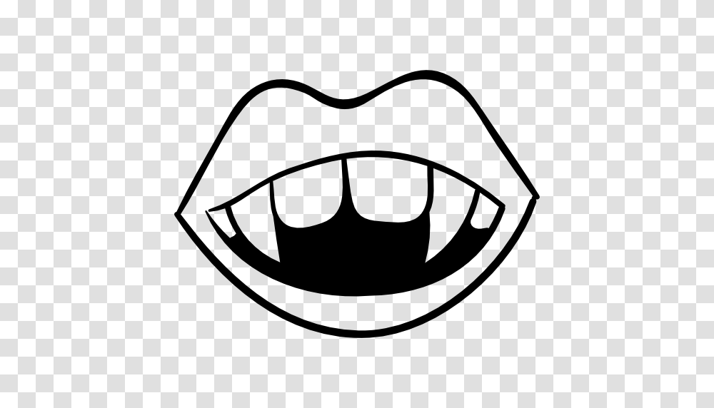 Vampire Dracula Teeth Scary Horror Lips Icon, Gray, World Of Warcraft Transparent Png
