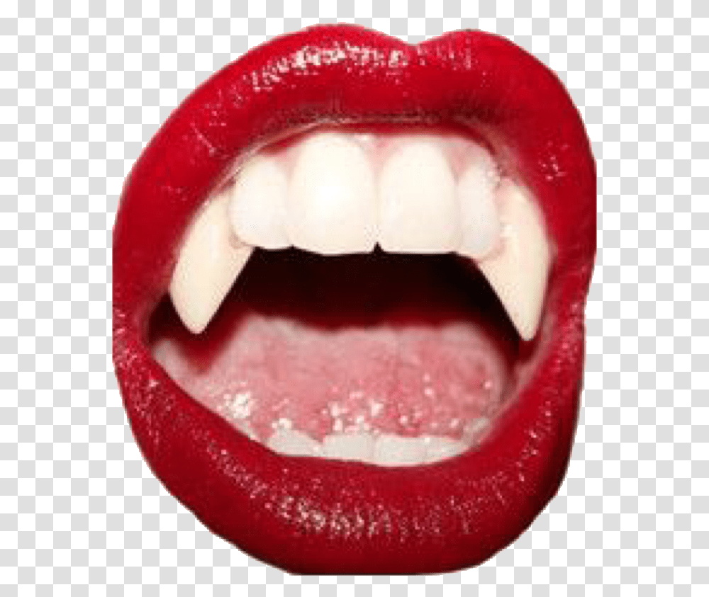 Vampire Fangs Aesthetic Lips Vampireaesthetic Aesthetic Red, Teeth, Mouth, Tongue Transparent Png