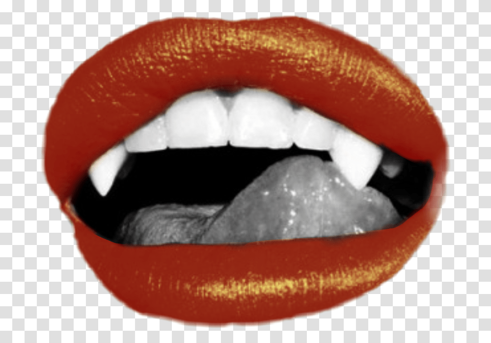 Vampire Fangs Fang Lips Freetouse Cool Edgy Vampire Lips, Teeth, Mouth, Sweets Transparent Png