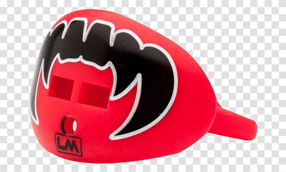 Vampire Fangs Red Football Fang Mouthguard Red And Black, Clothing, Apparel, Helmet, Crash Helmet Transparent Png