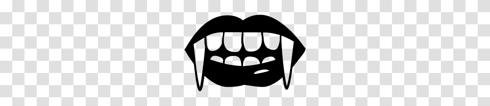 Vampire Fangs Silhouette Silhouette Of Vampire Fangs, Stencil, Mustache, Lamp Transparent Png