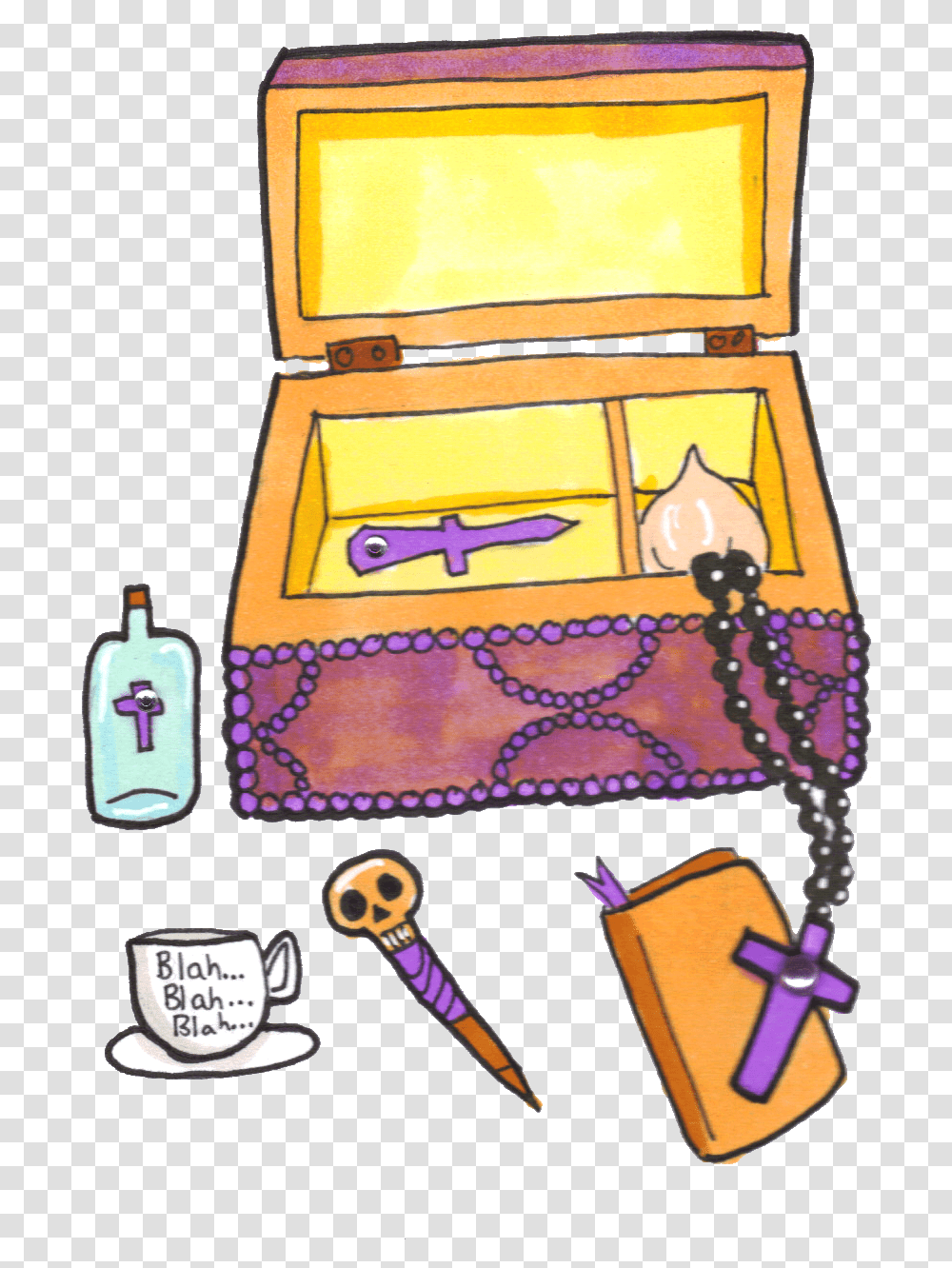 Vampire Hunter Kit Cartoon, Purse, Handbag, Accessories, Accessory Transparent Png