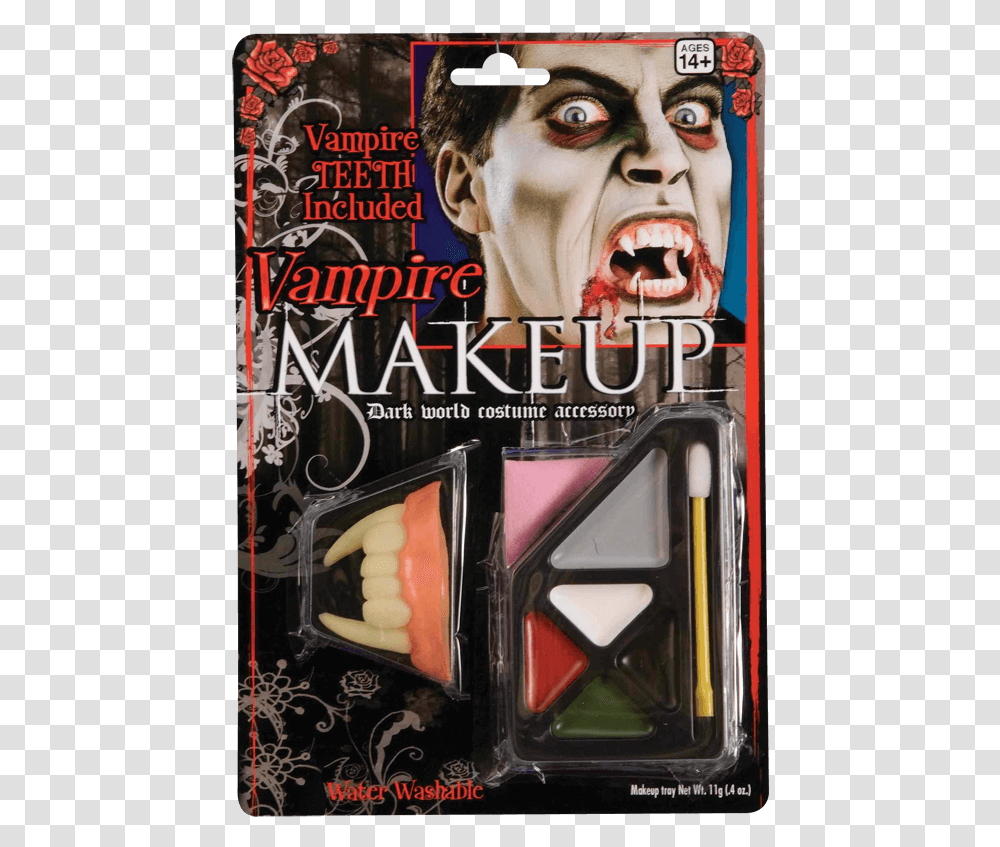 Vampire Make Up Kit Vampire, Magazine, Poster, Advertisement, Person Transparent Png