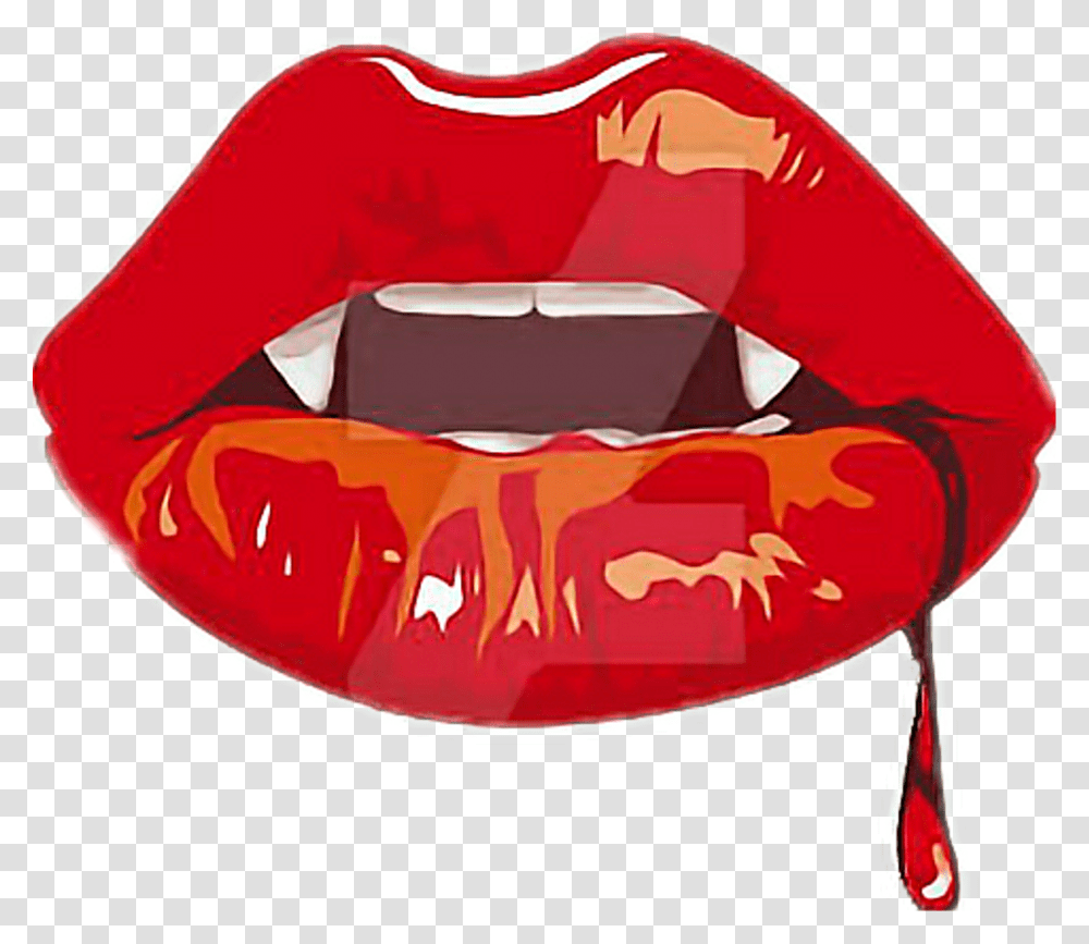 Vampire Mouth Anime Vampire Lips, Teeth, Tent, Tongue Transparent Png