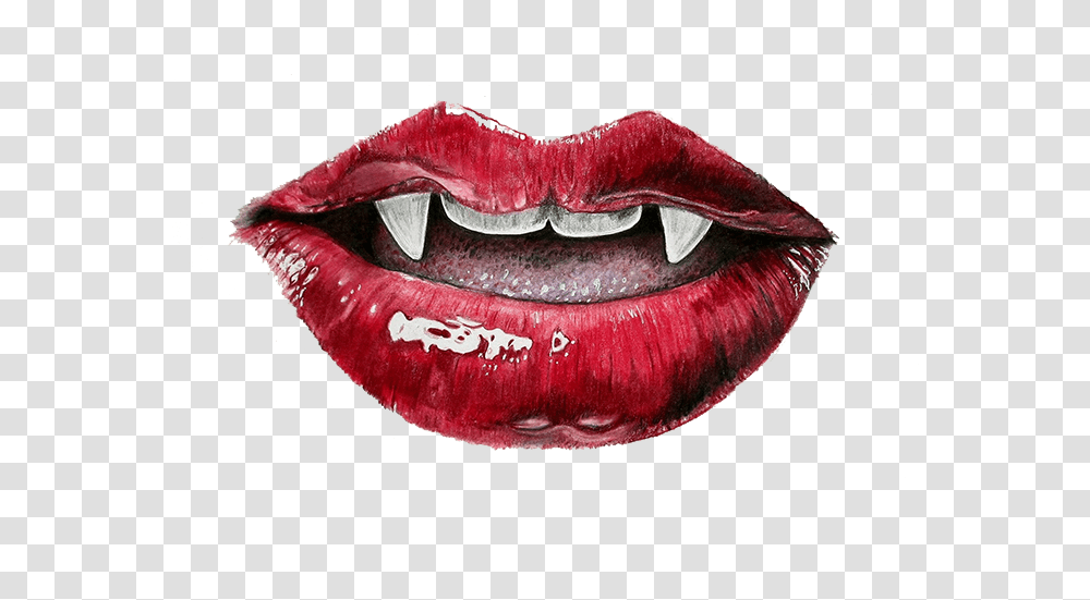 Vampire Mouth, Lip, Teeth, Lipstick, Cosmetics Transparent Png