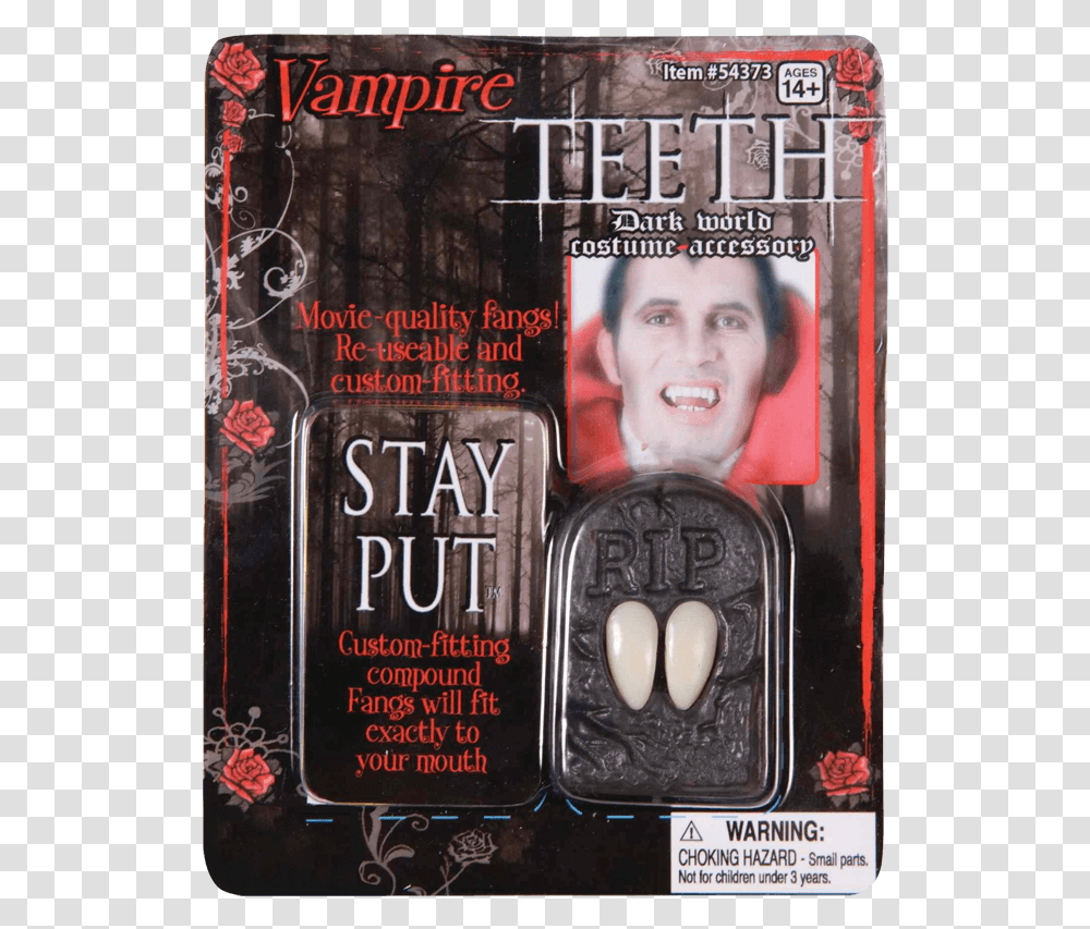 Vampire S Stage Fangs Put On Vampire Teeth, Novel, Book, Person, Human Transparent Png