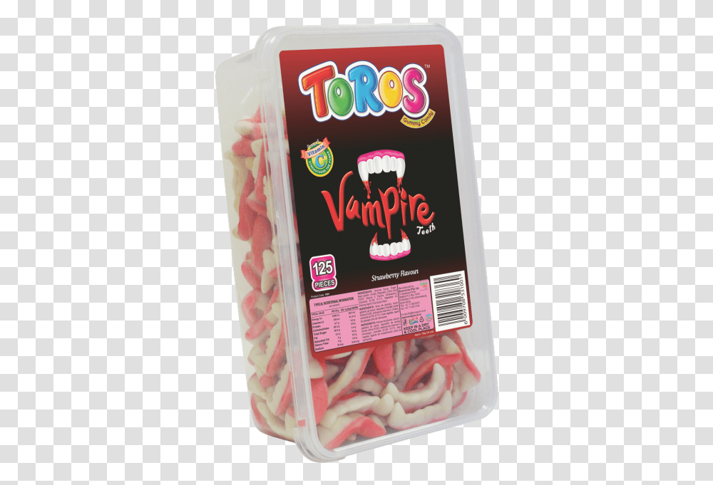 Vampire Teeth Strawberry 01 Min Stick Candy, Sweets, Food, Confectionery, Plant Transparent Png