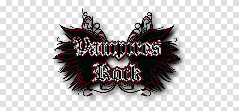 Vampires Rock Main Logo My Design Sport Team Logos Illustration, Text, Alphabet, Light, Label Transparent Png